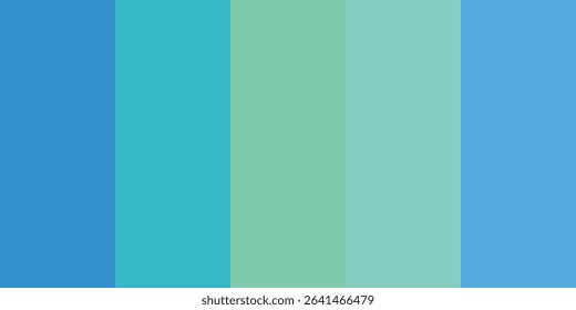 Striped background with vertical bands of cyan, aqua, teal, mint, and blue – fresh and clean abstract design ideal for summer themes, health and wellness branding, digital graphics, and patterns.