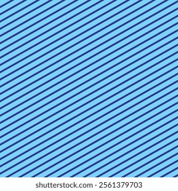Striped background with vertical straight blue and white stripes. Seamless and repeating pattern. Editable vector