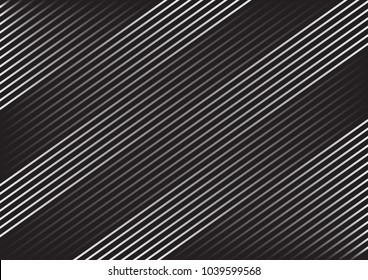 Striped background. White diagonal lines on black background. Vector illustration.