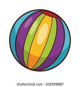 Striped ball toy
