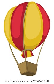 Striped balloon on a white background