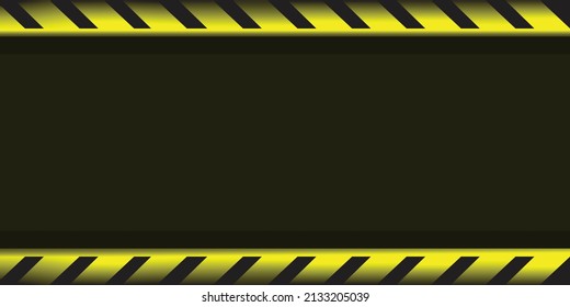 Striped banner frame, announcement template black color background.