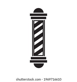 striped barber pole isolated icon