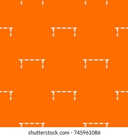 Striped barrier pattern repeat seamless in orange color for any design. Vector geometric illustration