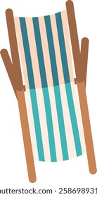 Striped beach lounger vector illustration