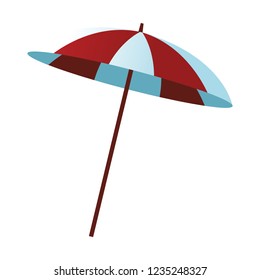 Striped beach umbrella