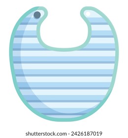 Striped bib icon cartoon vector. Baby feeding. Art clip apron