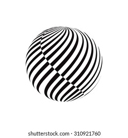 Striped black background. Logo design. Illustration



