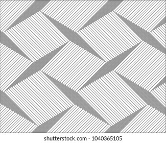  striped black diagonal lines (zigzag, chevron). Optical illusion effect, op art. Vector vibrant decorative background, texture.