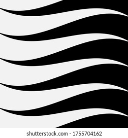 Striped black and white background vector