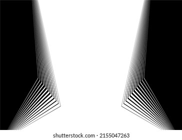 Striped Black And White Pattern With A Smooth Transition From Black To White. Vector Background