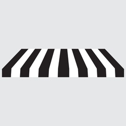 Striped Black And White Shop,store Window Awning Vector Icon. Striped Awning, Canopy
