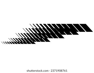 
Striped black and white vector pattern for sports car, motorcycle, boat, toy, clothing, interior design. Design element. Decorative strip. Vector background.