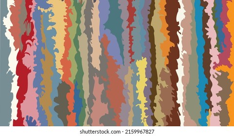 Striped black and white, vintage feel abstract pattern with muted colors
