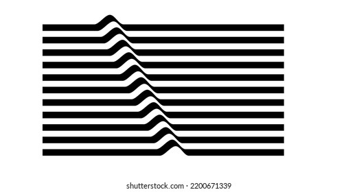 Striped Black White Wave Vector Graphic Stock Vector (Royalty Free ...