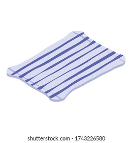 Striped blanket icon. Isometric of striped blanket vector icon for web design isolated on white background