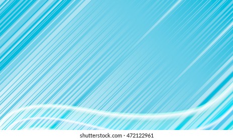 Striped blue abstract background. Blue shiny wavy abstract background. Vector design.