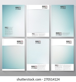 Striped blue background. Brochure, flyer or booklet for business, template vector