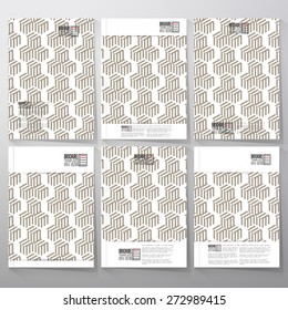 Striped blue background. Brochure, flyer or booklet for business, template vector.