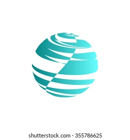 striped blue background. logo design outbox