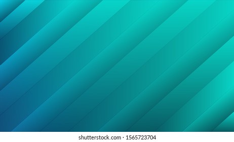 Striped Blue and light green gradient abstract background