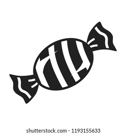 Striped bonbon icon. Simple illustration of striped bonbon vector icon for web design isolated on white background
