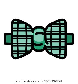 Striped bow tie icon. Outline striped bow tie vector icon for web design isolated on white background