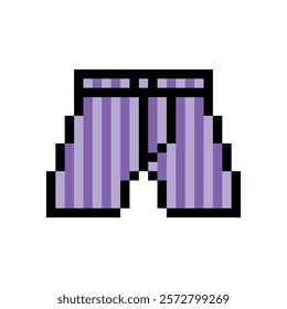 Striped boxer shorts in pixel art style