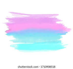 Striped bright colour watercolor  drawing paper texture vector splash element for design. Abstract wallpaper, label, card