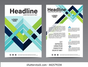 Striped Brochure Annual Report Flyer design template. Leaflet cover Presentation Modern flat background. illustration vector in A4 size