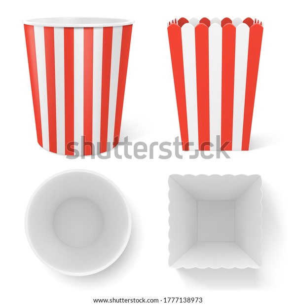 Download Striped Bucket Popcorn Chicken Wings Legs Stock Vector Royalty Free 1777138973