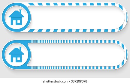 Striped buttons for your text and home symbol