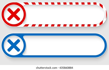 Striped buttons for your text and multiplication symbol