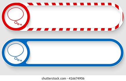 Striped buttons for your text and speech bubble
