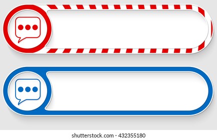 Striped buttons for your text and speech bubble