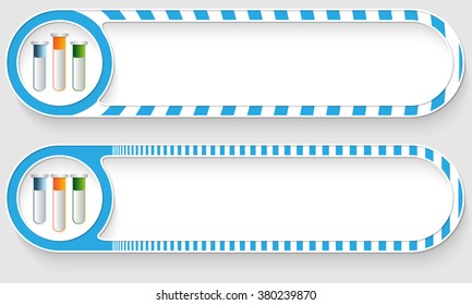 Striped buttons for your text and test tubes