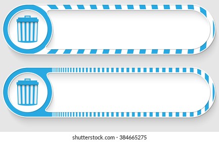 Striped buttons for your text and trashcan