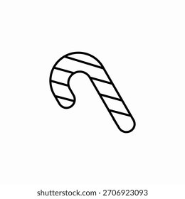striped candy cane icon sign vector