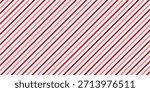 Striped candy cane pink and red diagonal seamless pattern for Christmas or New Year decoration, slanted lines background, Xmas gift wrap, winter holiday present wrapping paper, gift wrap paper design