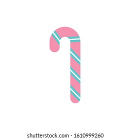 Striped candy design, Merry chritmas winter season decoration card invitation celebration and holiday theme Vector illustration