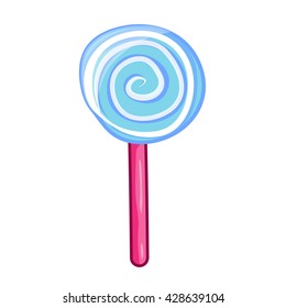 Striped candy isolated illustration on white background