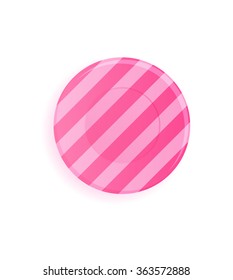 striped candy on a white background