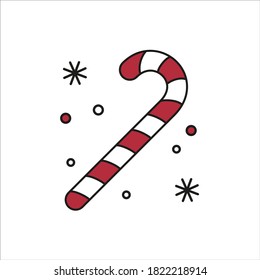 Strickte Bonbons Symbol auf weißem Hintergrund. Vektorgrafik.
