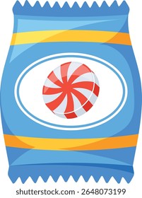 Bolsa de la máquina expendedora de caramelos a rayas