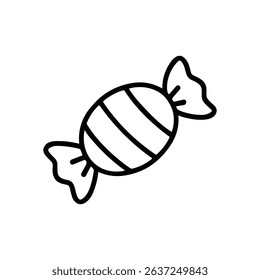 Striped candy wrapped ready to eat illustration design element