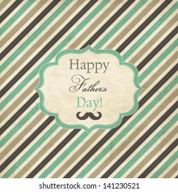 Striped card with frame for Father's Day