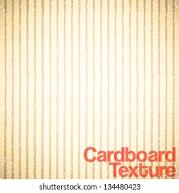 Striped cardboard vector texture or background