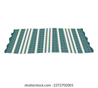 Striped carpet on white background