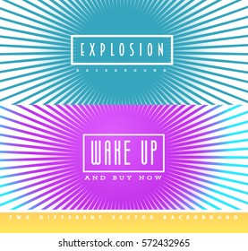 Striped centric burst rays vector abstract background