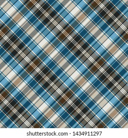 Striped check plaid seamless pattern. Vector illustration.